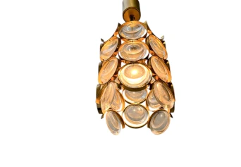 Hollywood Regency Pendant Lamp by Gaetano Sciolari for Palwa Germany, 1970s